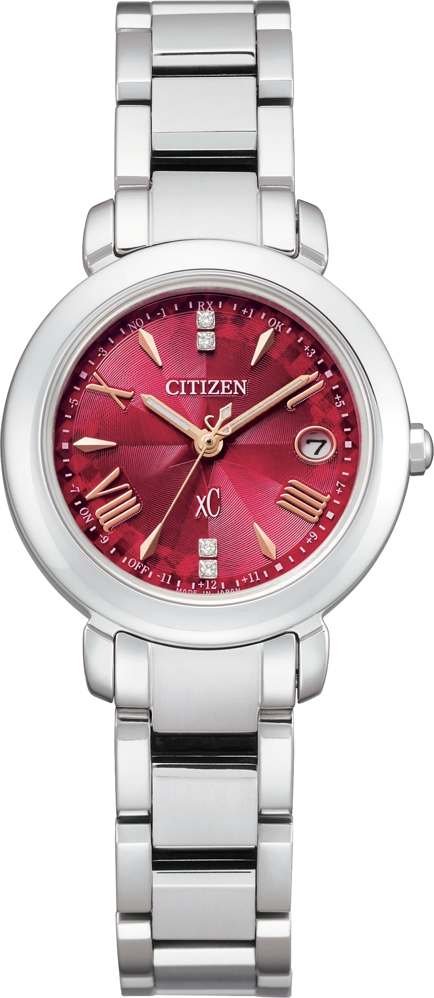 CITIZEN XC アナログ電波時計 赤 ES9440-51X Citizen xC Red Dial Super Titanium Bracelet ES9440-51X | CITIZEN